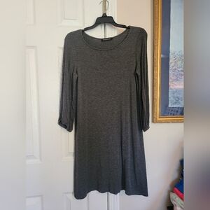 Hourglass Lilly Dark Gray Long Sleeve Mini Dress